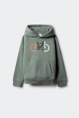 Springfield Kids Sudadera con capucha bici niño verde