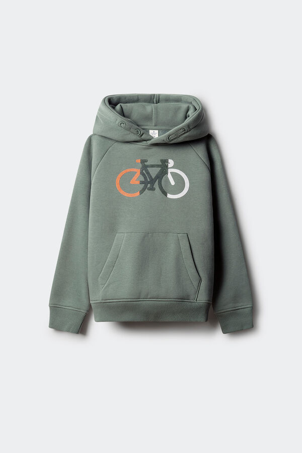 Springfield Kids Sudadera con capucha bici niño verde