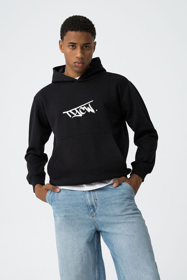 Tiffosi Young Sudadera con logo estampado negro
