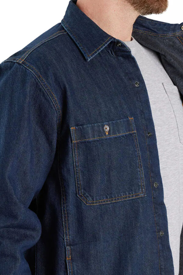 Carhartt Denim overshirt with pockets blue