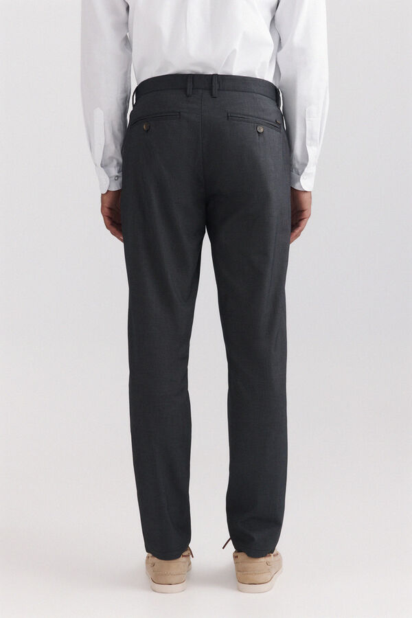 Springfield Bicolour structure comfort fit chinos grey