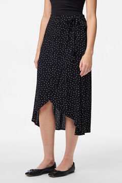 Pieces Falda midi cruzada con lazada