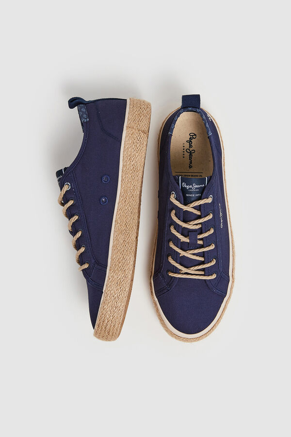 Springfield Classic cotton trainers blue