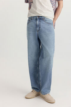Springfield Light wash wide leg jeans