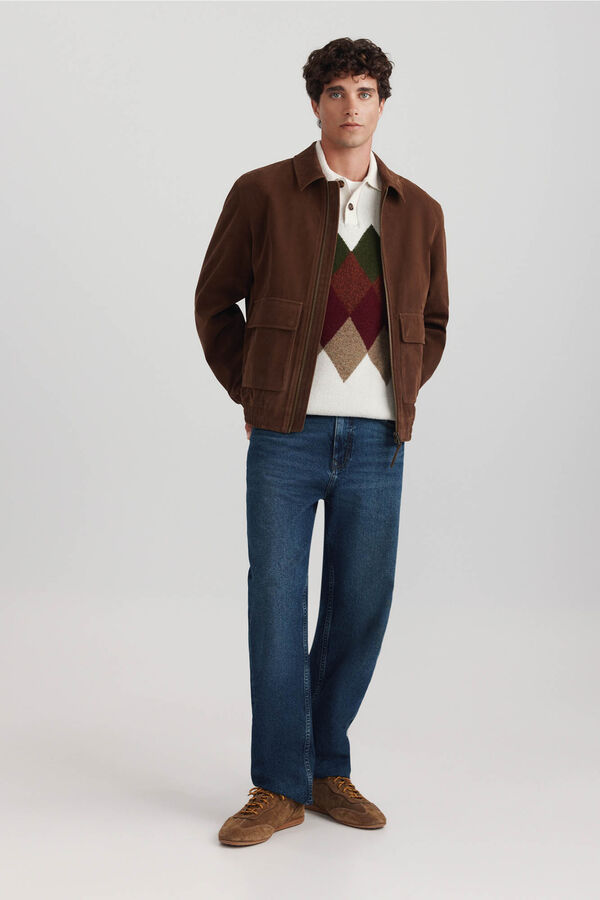 Springfield Faux leather jacket nude