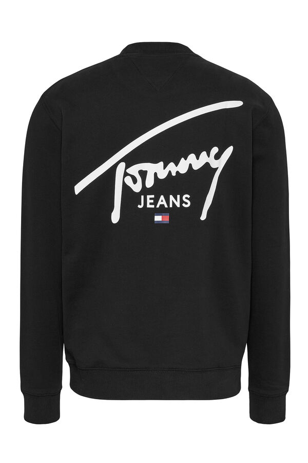 Springfield Men's Tommy Jeans sweatshirt crna