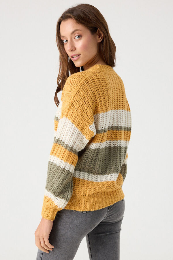 Inside Jersey Punto Rayas amarillo