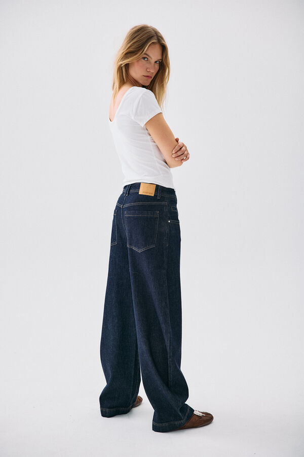 Noisy May Pantal&oacute;n vaquero pierna ancha azul