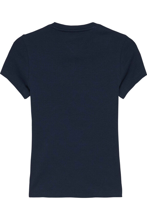 Tommy Jeans Camiseta justa de manga curta azul