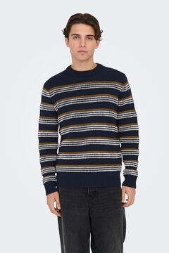 Springfield Striped knit jumper navy