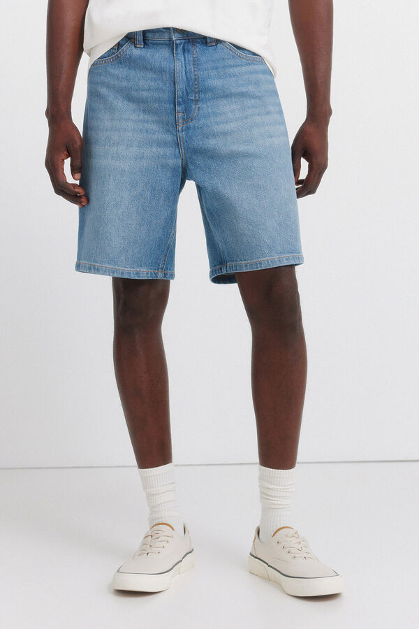 Springfield Denim regular fit Bermuda shorts blue