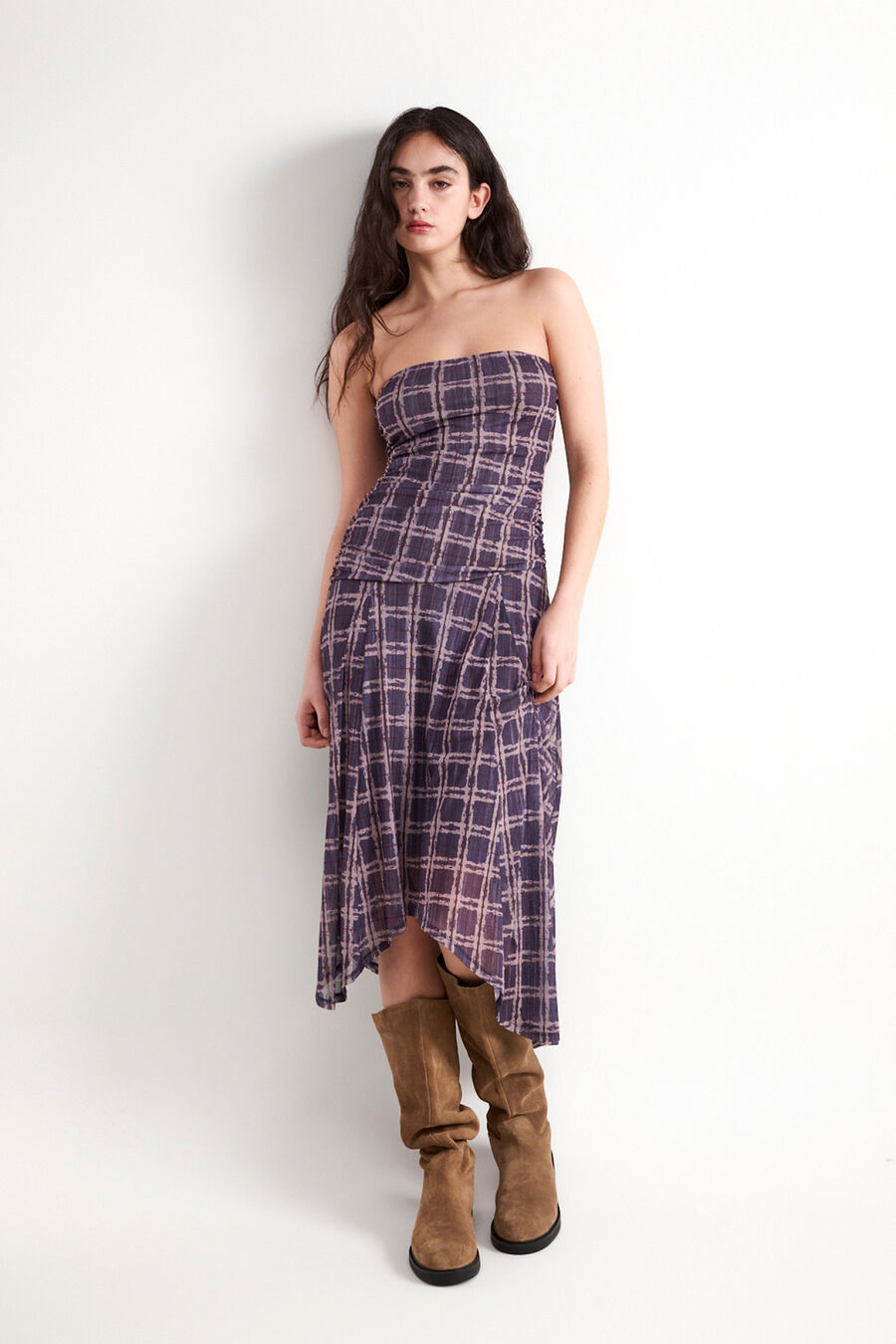 Vestido midi bandeau