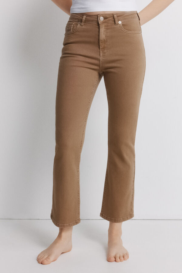 Springfield Kick flare jeans color nude