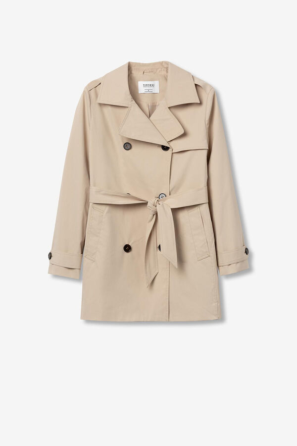 Tiffosi Gabardina regular com cinto bege