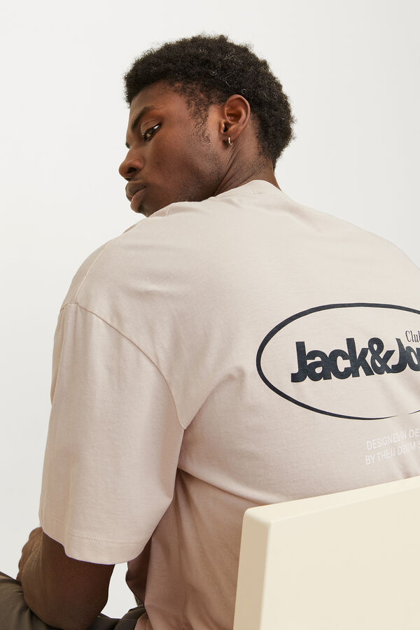 Jack & Jones T-shirt back print cinzento