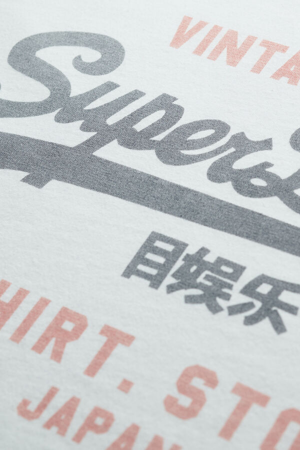 Superdry Basic large logo short-sleeved T-shirt white