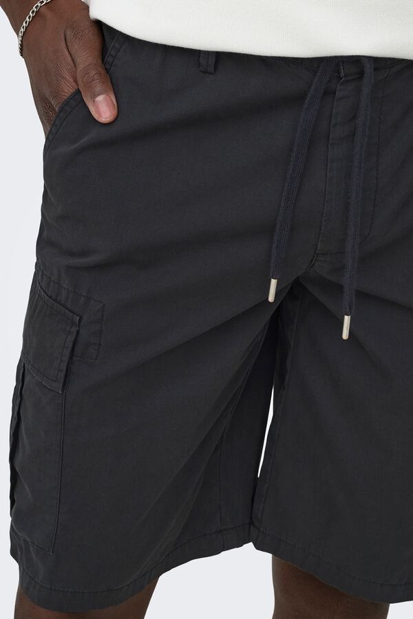 Only & Sons Cargo Bermuda shorts black