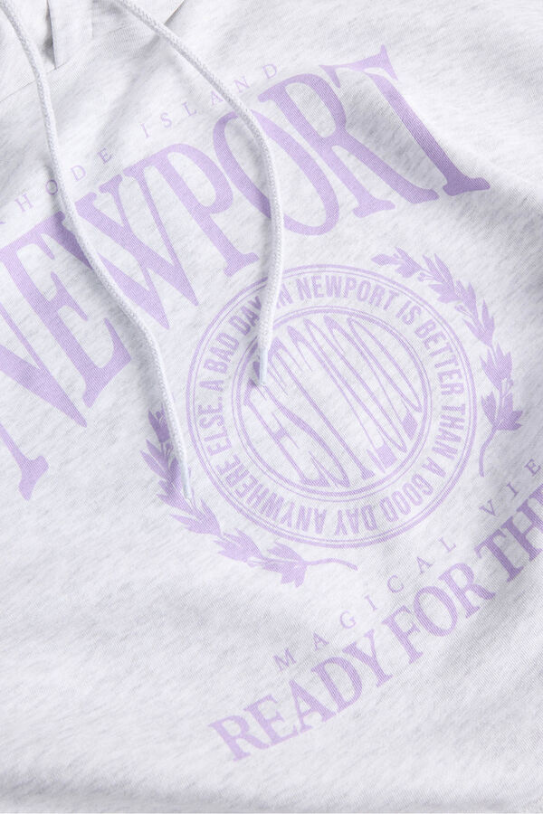 Jack & Jones Sweatshirt cropped com capuz branco