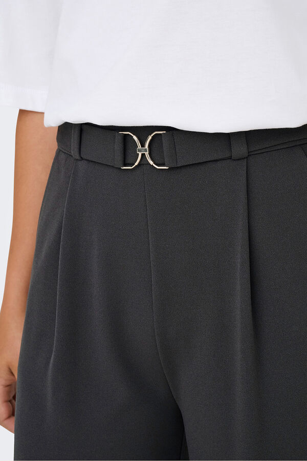 JDY Pantal&oacute;n recto pinzas gris