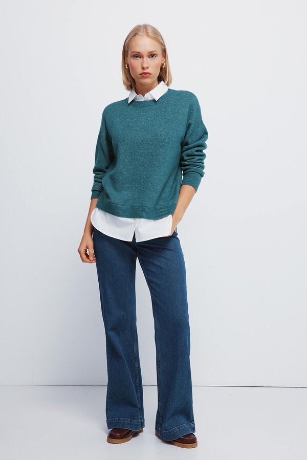 Springfield Combined shirt jumper green