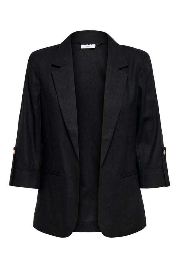 Only Linen open blazer noir