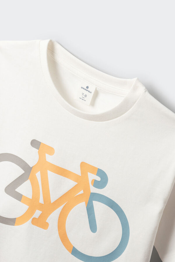 Springfield Kids T-shirt de bicicleta de crian&ccedil;a bege