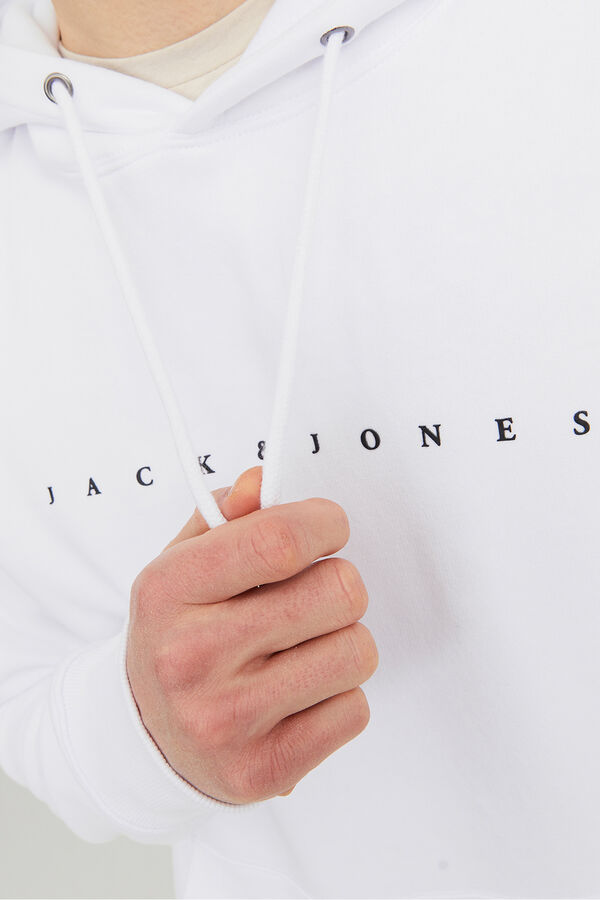 Jack & Jones Kapuze mit Logo Wei&szlig;