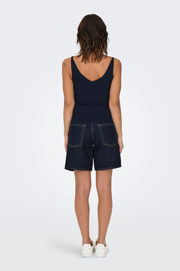 JDY Camiseta tirantes punto azul