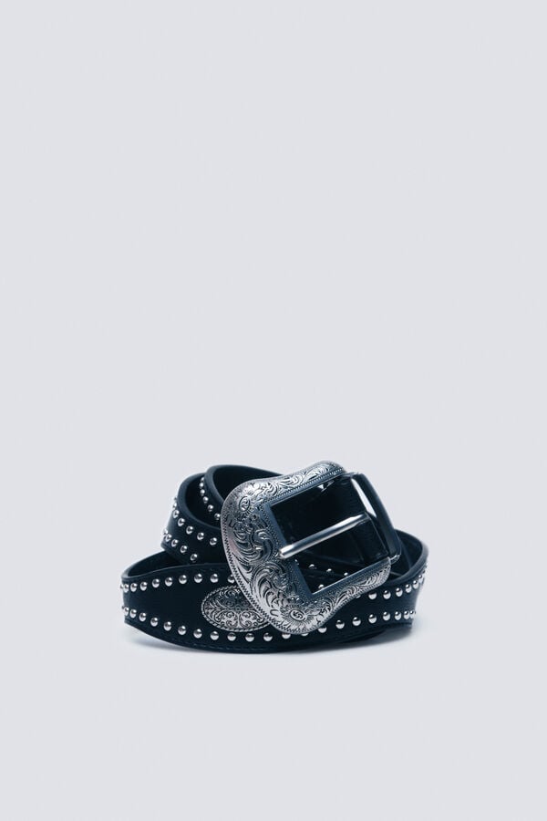 Springfield Studded cowboy belt black