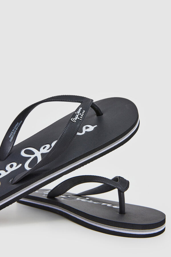 Springfield Flip-Flops Strand mit Logo | Pepe Jeans schwarz