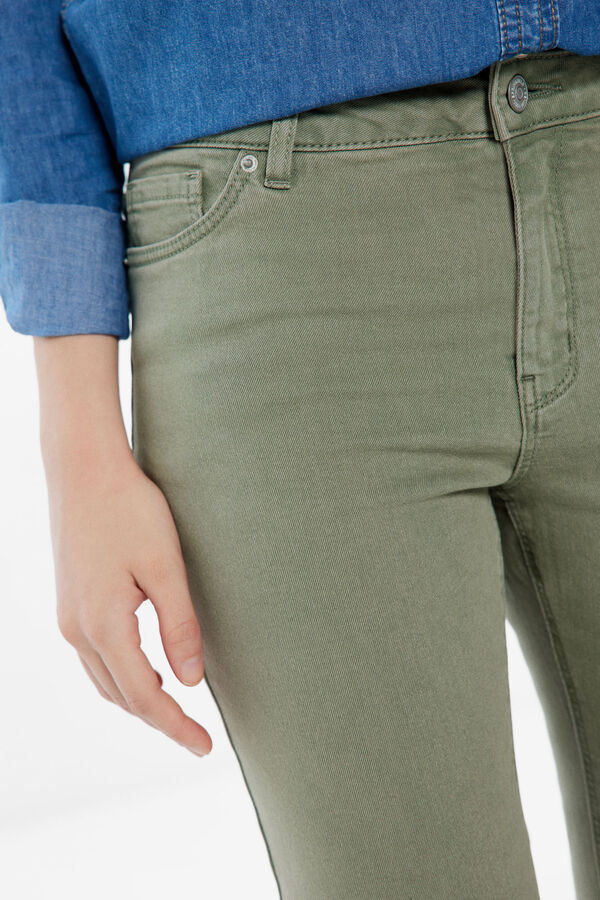 Springfield Colour kick flare jeans green