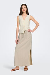 JDY Hossz&uacute; v&aacute;szonszoknya elasztikus der&eacute;kkal b&eacute;zs