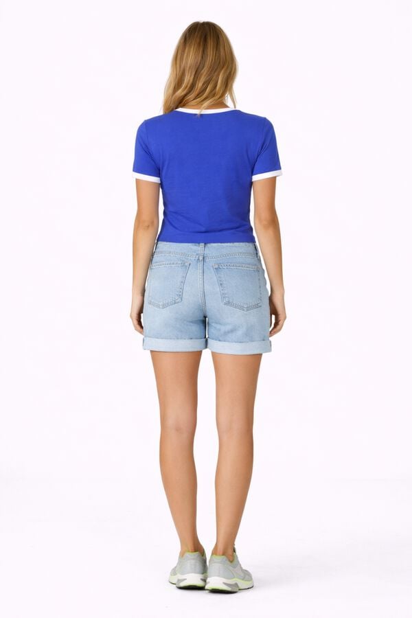 Noisy May Fitted short sleeve T-shirt blue