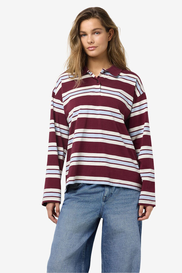 Noisy May Polo rayas morado/lila