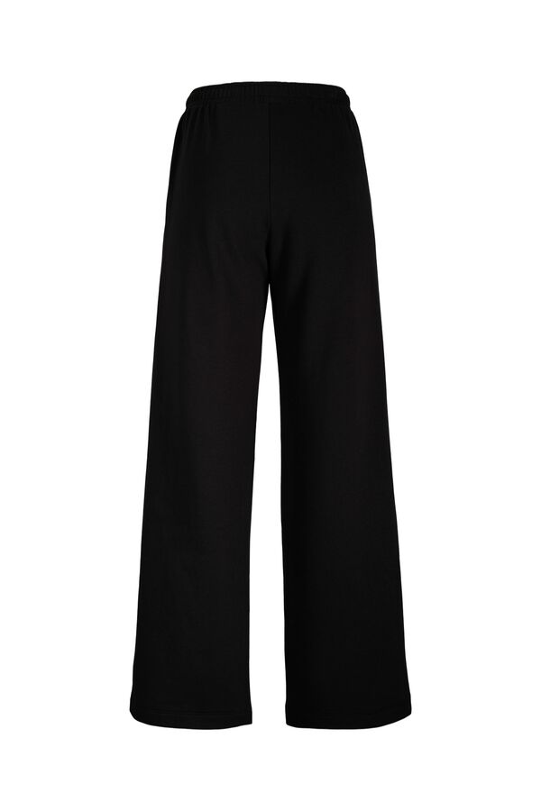 Jack & Jones Cal&ccedil;a de felpa wide leg preto
