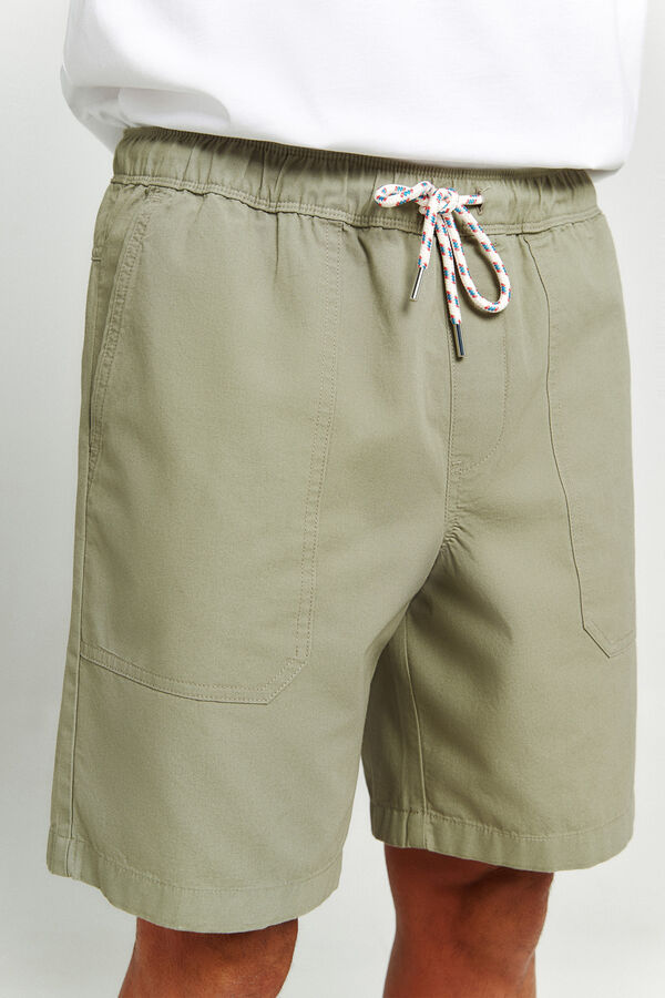 Jack & Jones Bermuda jogger de algod&oacute;n gris