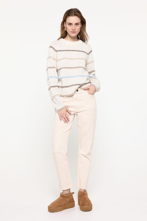 Pieces Women's jersey-knit sweater grey