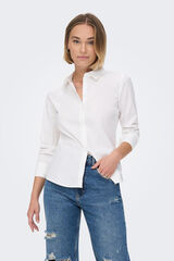 Springfield Long-sleeved lapel collar shirt bijela