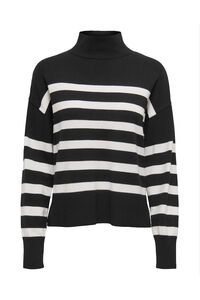 Only Jersey de rayas cuello alto