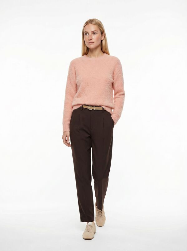 Tiffosi Mid-rise pleated trousers brown