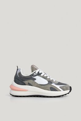 Zapatillas de cuña multimaterial