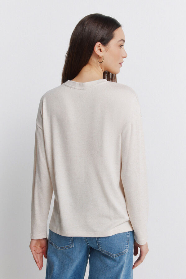 Springfield Majica sa &scaron;ljokicama na prednjoj strani Braon