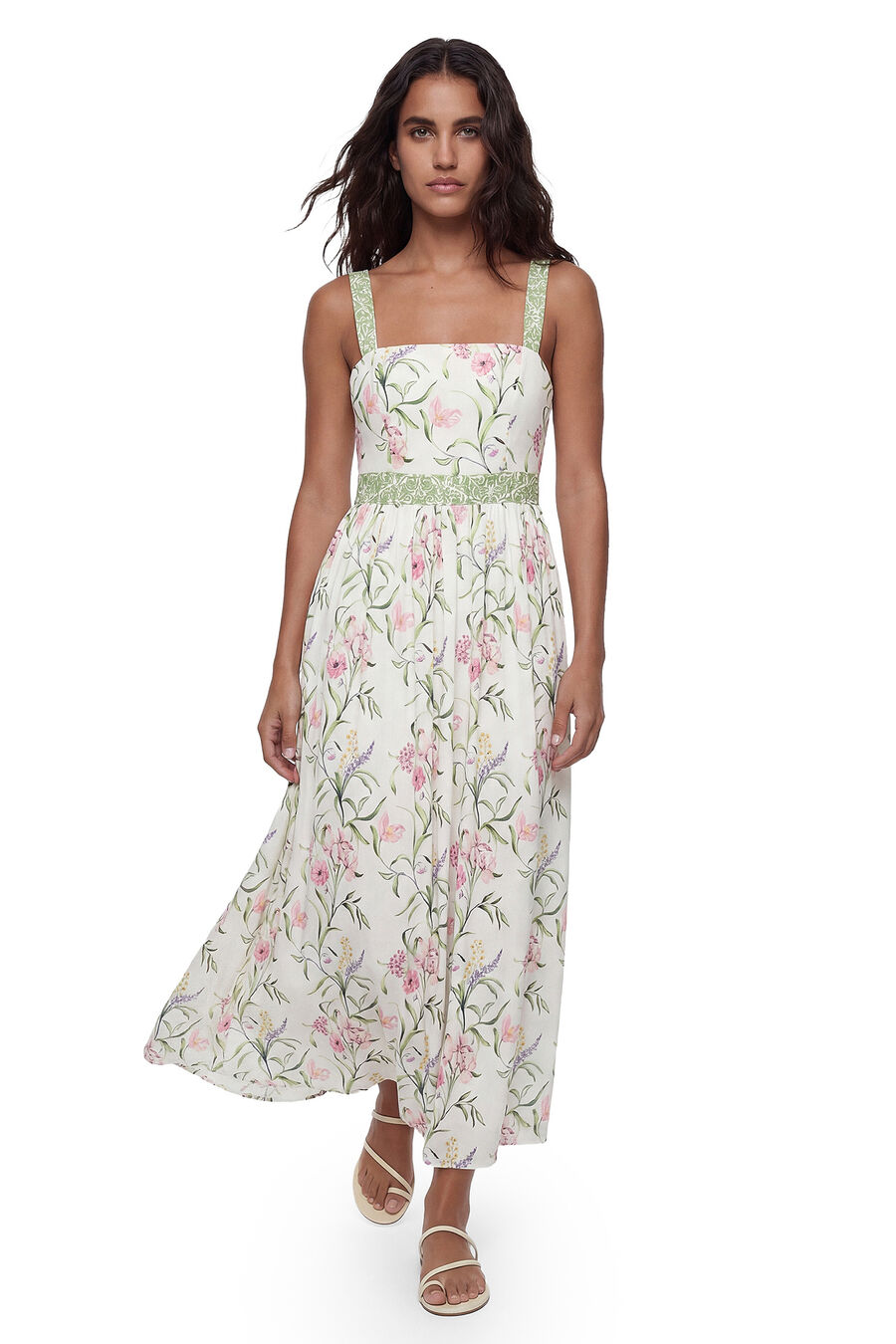 Vestido midi floral