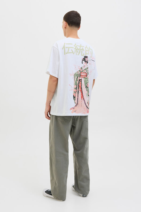 Jack & Jones Camiseta back print blanco