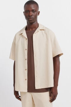 Springfield Chemise manches courtes bowling en lin