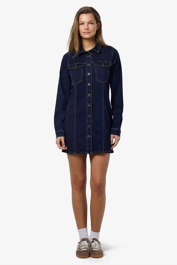 Noisy May Short denim dress blue