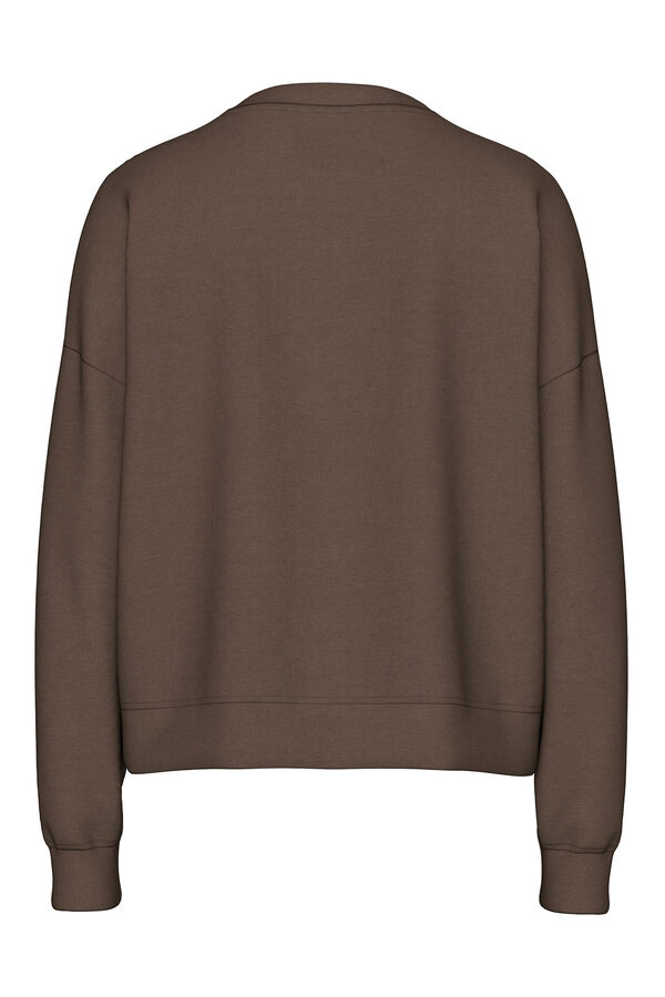 Pieces Sweatshirt básica castanho