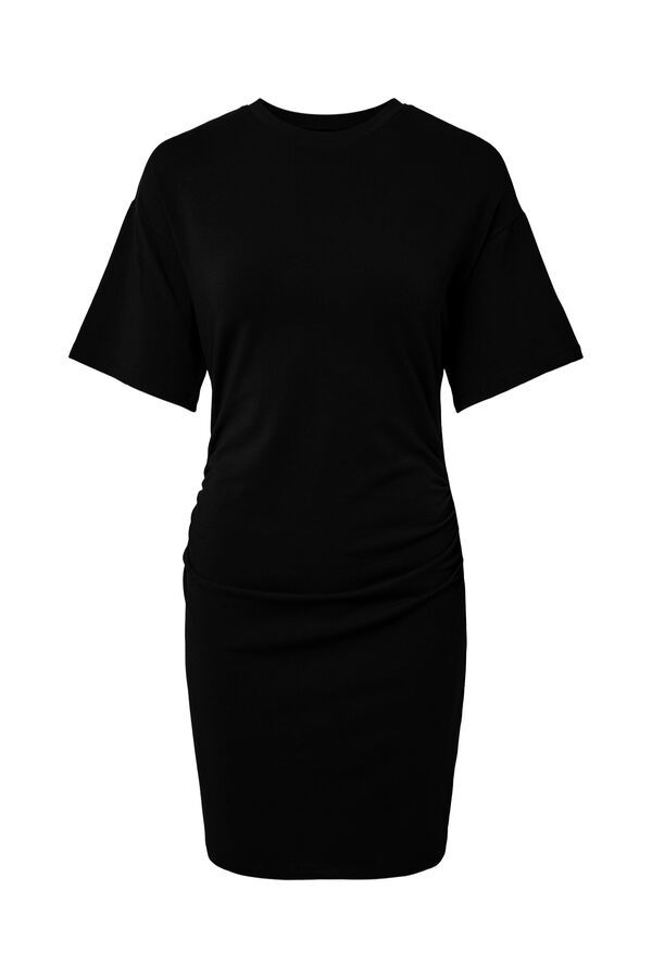 Pieces Short ruched dress black