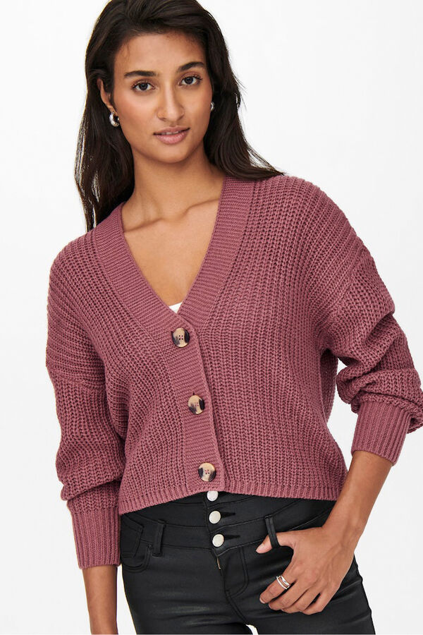 Only Cardigan button fastening pink