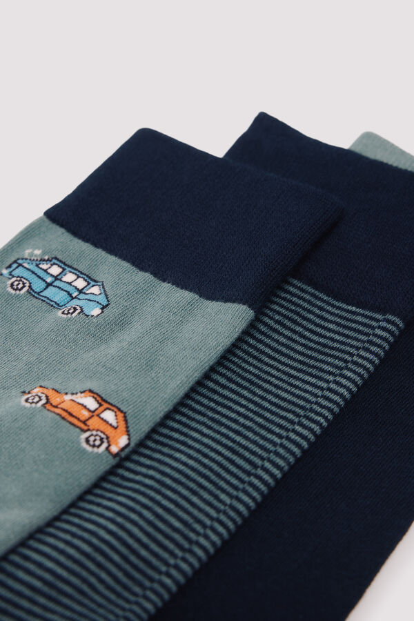 Springfield Pack of 3 cotton car socks green